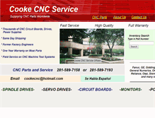 Tablet Screenshot of cookecnc.com